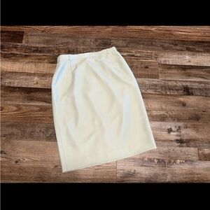 NWOT LN ESCADA Pale Blue Virgin Wool Silk Pencil Skirt 38 8 M